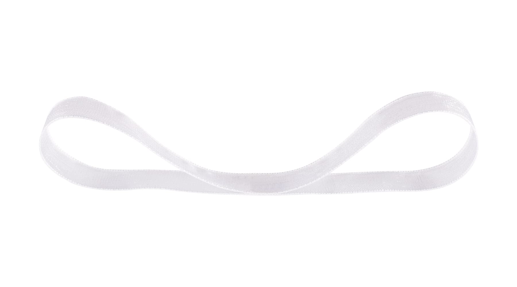Ribbonitlux 9mm Sheer Organza Ribbon, White Shimmer Chiffon Ribbon 45M-Roll - Image 2