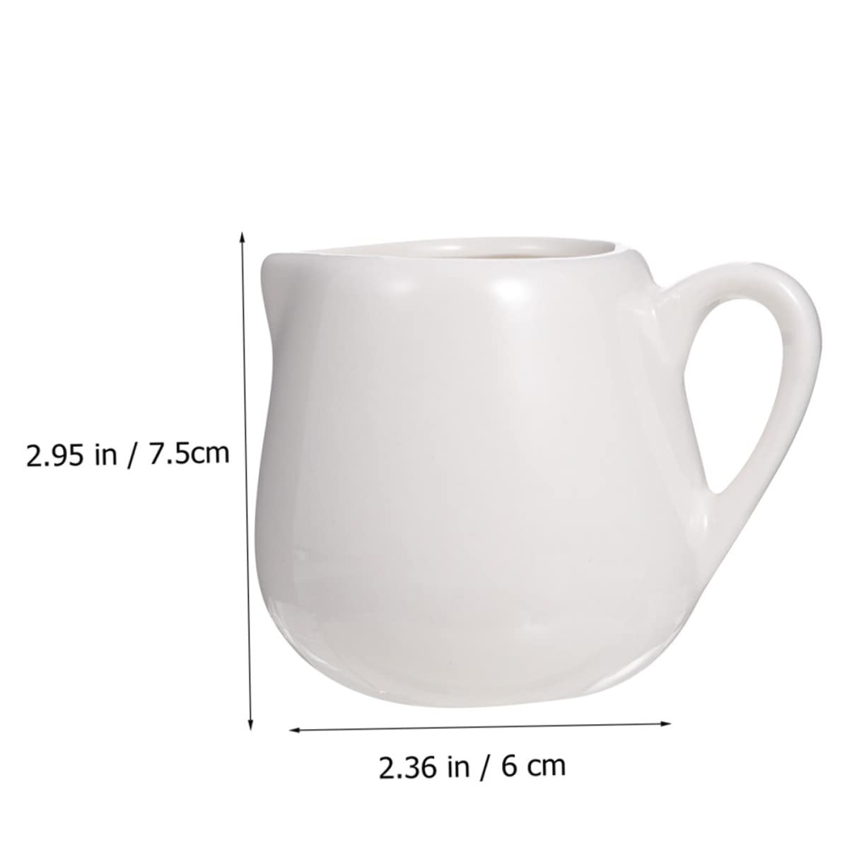 COLLBATH Ceramic Creamer Comfort Grip 100ml Mini Milk Jug Jugs for Cooking Baking