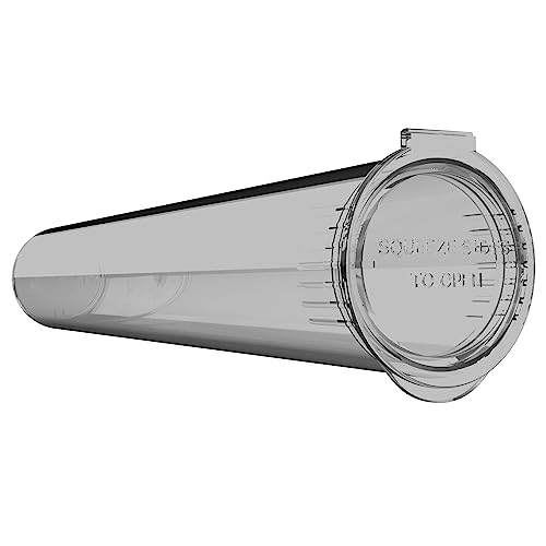 Image of Dragon Chewer 116mm CR Plastic Packaging Pop Top Tubes - Child Resistant Travel Holder Vial Containers - 500 qty (Smoke)