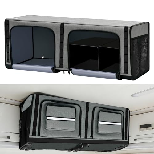 36' RV Overhead Soft-Sided Storage Cabinet, Van Organizers and Storage Compatible with Mercedes-Benz Sprinter, Ford Transit & RAM Promaster Van, Van Cabinets for Camper Van, RVs, Mobile Home & Vanlife