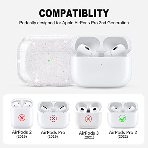 Koreda For Airpods Pro 2Nd Generation/1St Generation Case (2022/2019), Soft Clear Tpu Bling Crystal Transparent Airpod Pro 2 Case Shockproof Protective Cover For Airpods Pro 2Nd/1St Gen #TOP1