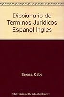Diccionario de Terminos Juridicos Espanol Ingles 846700035X Book Cover