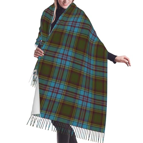 Scottish Clan Anderson Tartan Plaid Imitation Cashmere Tassel Scarf Winter Scarf Autumn Softest Classic Warm