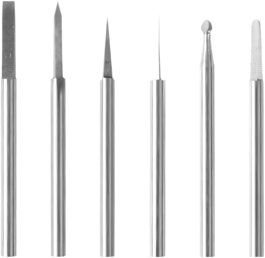 Serplex® 6Pcs Carving Bits Detail Carving Bits for Dremel Rotary Tool Engraving Bit Stainless Steel Carving Drill Bit Detailing Engraving Bits Rotary Carving Bits for DIY Wooden Carving Woodworking