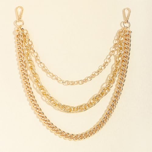 PINKPIN Wallet Chain Pants Chain Hip Hop Punk Jeans Chain Key Chain Goth Accessories for Women Men Gold - Thumbnail 7