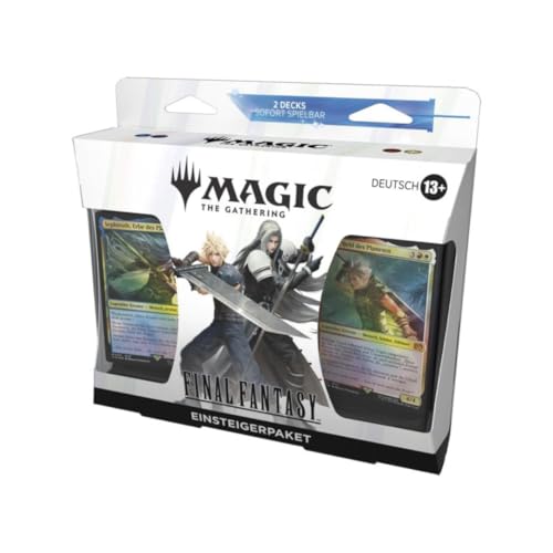 Magic The Gathering - Final Fantasy Starter Kit (DE) | 2 x 60 Card Decks + Deck Boxes, Guide & Arena Codes | Magic Starter Pack