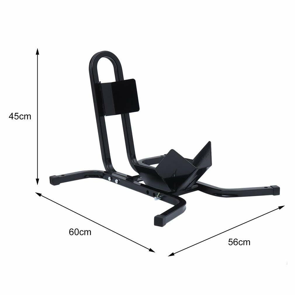 Support de Moto à Bascule Universel – Bloque Roue Avant Moto Réglable 17–21 Pouces, Béquille Moto Atelier, Lève Moto pour Transport & Garage, Porte Moto Attelage avec Support de Roue Noir