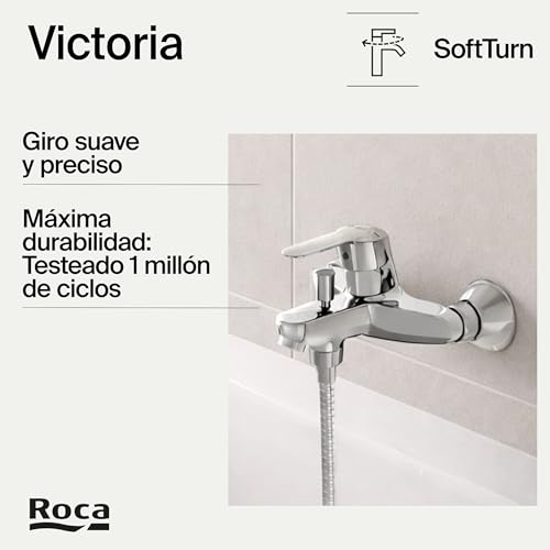 Miniatura 5 de Roca,Victoria,Grifería Monomando Exterior Baño-Ducha Con Inversor Automático, Ducha De Mano, Flexible De 1,70 M. Y Soporte De Ducha Articulado,A5a0125c02
