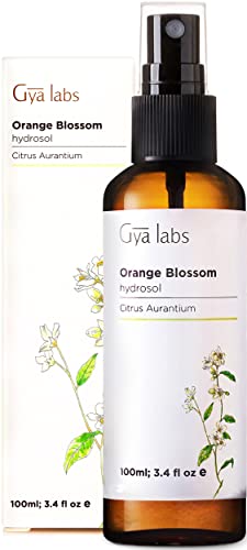 Eau florale de fleur d'oranger (Neroli) - 100% d'hydrolat pur à vaporiser pour le sommeil, le linge de maison, le visage, le toner pour le visage, le corps et la chambre - 100ml Cover