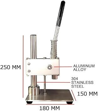 Stainless Steel Hand Tablet Press Machine, Effortless and Efficient for DIY Sugar and Pill Making, Compact and Durable Design
