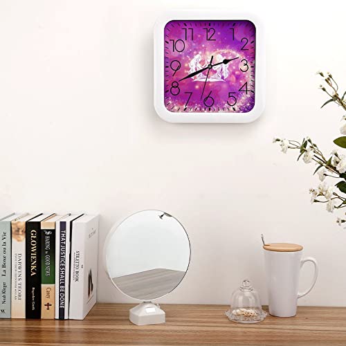 Horloge murale constellation 26x26cm carrée grands chiffres salon