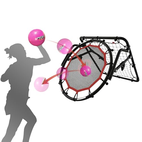 IE Sports Baseball Rebounder Net for Backyard - Easy Adjustable Pitchback Net for Youth Solo Practice - Heavy Duty Stable Softball Rebound Net - Foldable & Easy Store Training Equipment