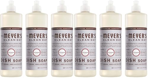 Image of Mrs. MEYER'S CLEAN DAY Liquid Dish Soap, Lavender, 16 fl. oz -, 3 Count (Pack of 2)