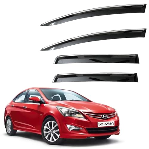 Image of CAR SAAZ Unbreakable Door Visor for Verna FLUDIC (2011-2016)(Set of 4Pcs)