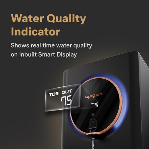 Image of Aquaguard Aspire Halo RO+UV Water Purifier | Intelligent Halo Lights | Water Quality Display | Stainless Steel Tank | Active Copper & Alkaline Boost | 2-Year Filter Life