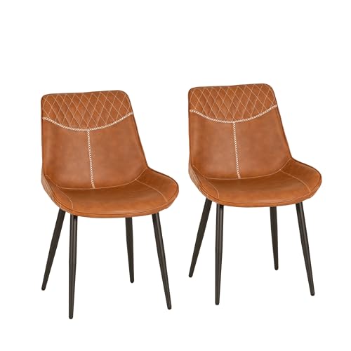 Linon Maisy Carmel Fully Upholstered Dining Chairs with...