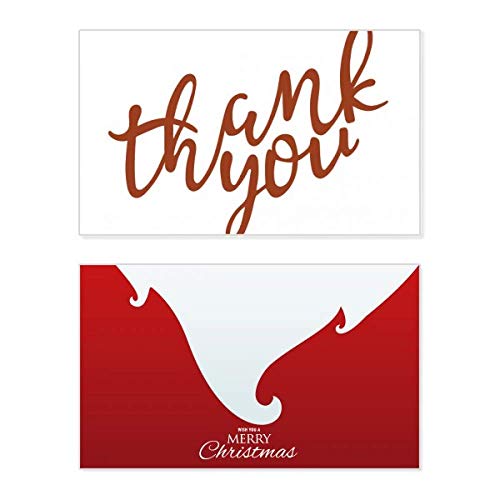Carte de vœux de Noël Thank You élégante pour remerciements festifs