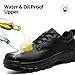 SDYJQS Non Slip Work Shoes for Men Waterproof Leather Kitchen Chef Shoes Slip Resistant Walking Sneakers Lightweight Comfortable Nursing Fashion Sneakers for Food Service Travel Black 10