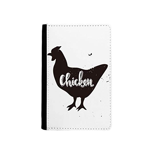 Étui passeport voyage portefeuille motif poule multicolore 3.7x5.8