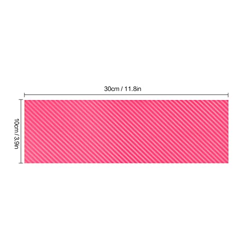 Image of QianBao Compatible with Carbon Fiber Vinyl Wrap 11.8 inch x 4 inch Chevy Bowtie Emblem Wrap Kit with Spatula and Cutter 3 Pcs Universal Logo Overlay Pink