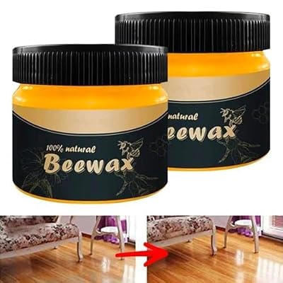 QONETIC Beeswax Furniture Polish – Traditional Wood Polish for Furniture, Cabinets, Wardrobes & Antiques – Restores Shin