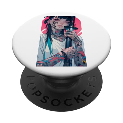 Cómic Woman Warrior, idea de regalo para hombres y mujeres PopSockets PopGrip Adhesivo
