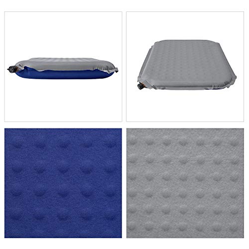 ATEPA 2-pack Self-inflating Inflatable Seat Cushion for Stadium,Pressure Relief,Bleacher, Sports, Camping, Airplane, Travel, Outdoor, Air Foam Seat Pad, Portable, Packable, Waterproof, Insulated, Navy - Thumbnail 6