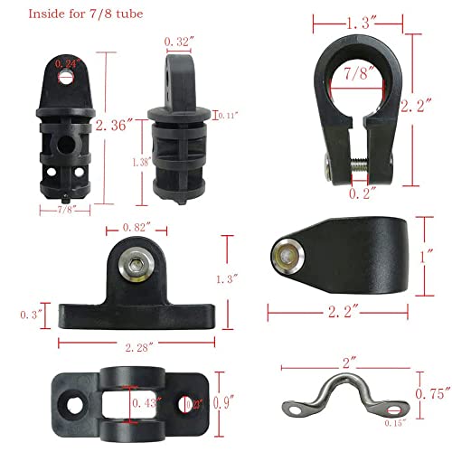 Bimini Top Fittings - 7/8" Nylon Set for Boat Canopy, Bow Hardware by NOBLEZHU - Used condition - Image 2