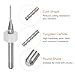 HARFINGTON 10pcs End Mill Bits 1mm Solid Carbide CNC Router Bits Engraving Cutter Tools for PCB Circuit Board Milling Machine Wood Carving, 1/8