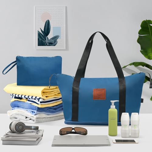 Hardshell Luggage Sets 6 Piece Suitcase Set, Expandable Lightweight Suitcases with Wheels, TSA Lock for Men Women, Blue3