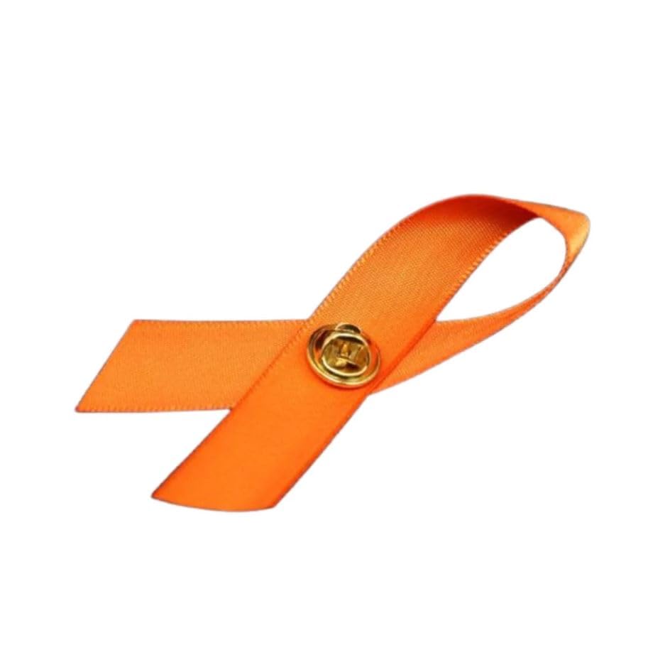 Image of 1 /2 /5 /10 /25 /50 /100pcs Satin Awareness Ribbon Pins (Pick your color), for Cancer & Disease Awareness, Bulk Quantities for Fundraising, Events, Gift Giving