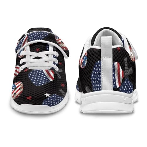 Kids Pickleball Sneakers Size 11 to 15,Boys Girls Spring Jogging Shoes Breathable Athletic Shoes with One Strap2