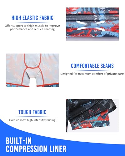 Image of maamgic Mens 5 inch Gym Running Shorts for Men 2 in 1 Quick Dry Workout Athletic Shorts