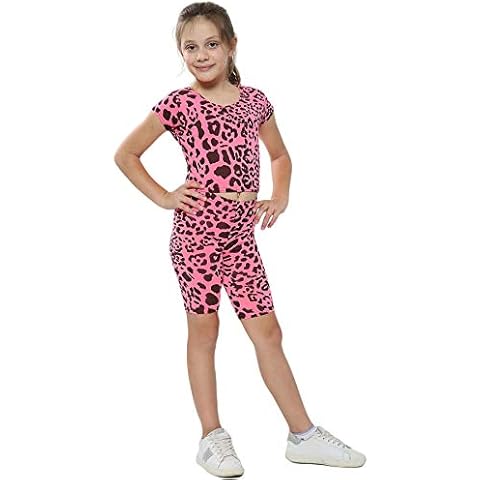 A2Z 4 Kids Leopard-Print Crop & Shorts Set Cover