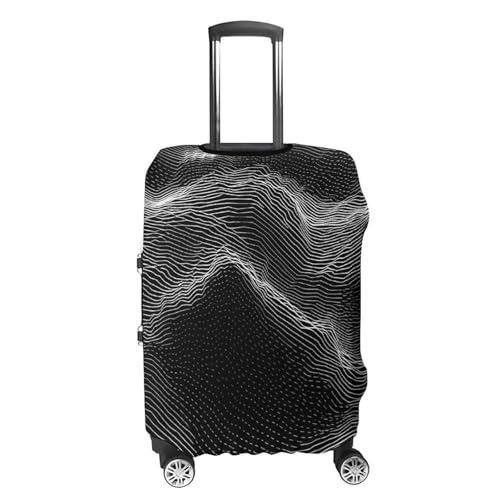 Suitcase Covers for Luggage Washable Luggage Cover White Line Pattern Luggages Wheel Covers Elastic Travel Carry On Suitcase Cover Travel Luggages Protector Sleeve Fit 29-32 Inch XL4