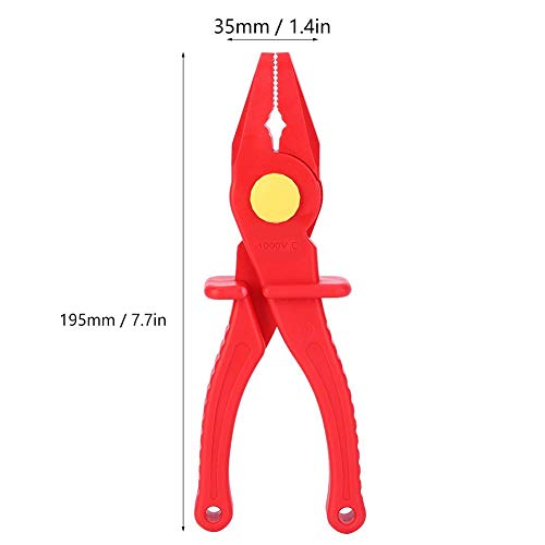 Plastic Pliers Multi-Functional 1000V Insulated Flat Nose Cutting Pliers For Instrument Installation And Circuit Breaking #TOP6