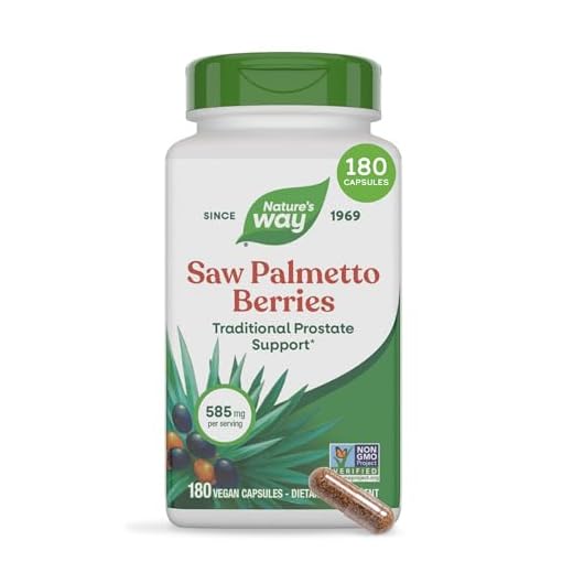 Nature's Way Saw Palmetto Berries; 585 mg; Non-GMO Project Verified; TRU-ID Certified; 180 Vcaps