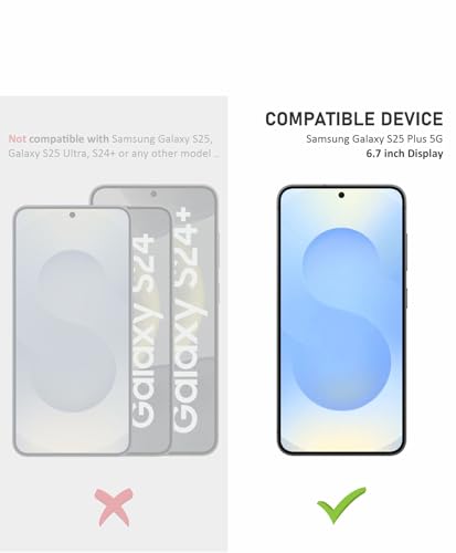 Image of SupCares Tempered Glass for Samsung Galaxy S25 Plus (6.7 Inch) With Installation Kit | Military-Grade Gorilla Screen Protector | Edge to Edge Coverage | Black