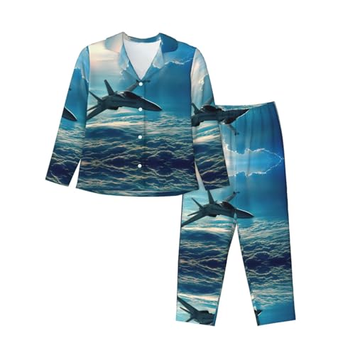 Pyjama avions de chasse anti-froid pour enfant qui retire sa couette la nuit