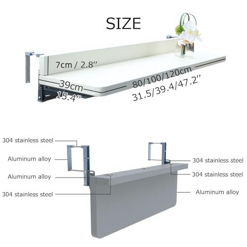 Table suspendue pour balcon : la solution pliable pour petit espace