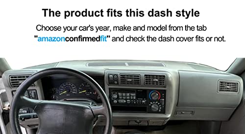 Yiz Dash Cover Mat Custom Fit For 1994-1997 Chevrolet Chevy S10 Blazer/Gmc Jimmy Sonoma/96-97 Olds Oldsmobile Bravada,Dashboard Cover Pad Carpet (94-97 Black) J34 #TOP1