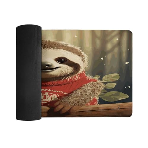 Alfombrilla de escritorio grande con diseño Cartoon Sloth miniatura 3
