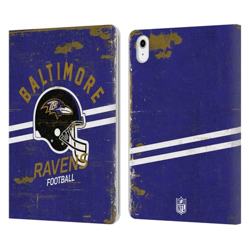 Logo Baltimore Ravens étui iPad Air 11 protection cuir portefeuille NFL compatible 2022 2024