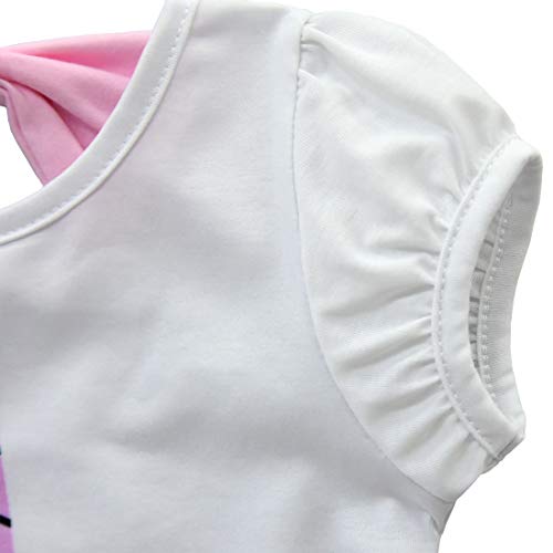 Image of Dressy Daisy Girls Unicorn Clothing Set (Cotton Tee Shirt with Tutu Skirt) Fancy Dress Up Clothes, Blue Pink Purple