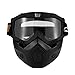 Produktbild KKmoon Mortorcycle Maske abnehmbaren Schutzbrille und Mund Filter für Open Face Helm Motocross Ski Snowboard