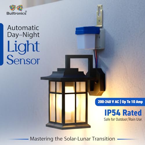 Image of Builtronics(BTI-301) : Automatic Light On-Off Day-Night Photocell Sensor Switch 220 Volt(up to1300Watt) for Lights, Water Proof, 18 Months Warranty, Customer Care Support, Waterproof (3)