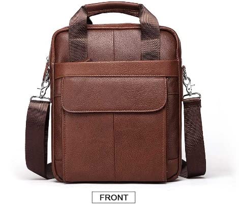 Mens Messenger Bag, Waterproof Laptop Briefcase, Leather Crossbody Shoulder Bags for Men (Color : Black, Size : 28 * 33 * 9CM)3