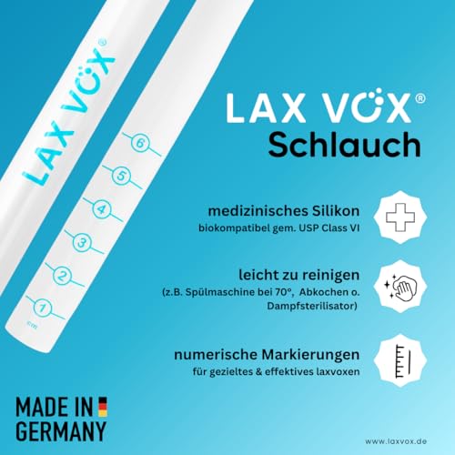 LAX VOX Schlauch zur Regeneration, Training und Schulung der Stimme (transparent)