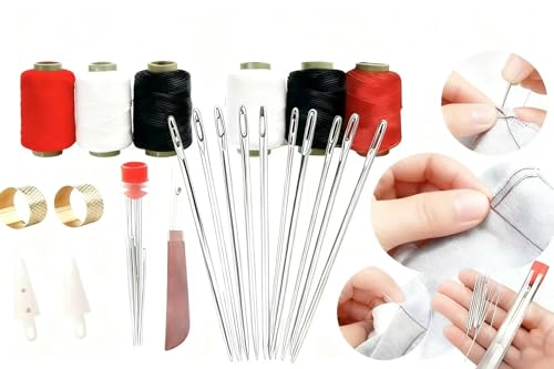 Big Eye Steel Sewing Needles Kit, Stainless Steel Hand Sewing