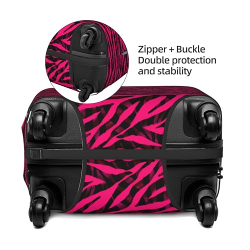 Luggage Cover Protector - Black red bright zebra print Fit 22-24 Inch Suitcase Covers for Luggage3